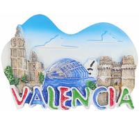 Imán para nevera Valencia España, recuerdo turístico, 3D, colección artesanal