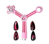 Imán para uñas, herramienta portátil de bricolaje magnética triangular, 4 en 1 profesional de tamaño, sy suministros, hogar Salon Característica, Apartment Dorm Travel Beauty Daily Dating Beginners