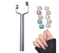 Imán Para Uñas - Varilla Magneṫ Fuerte En Forma De Y | Maġnet De De Gato De Doble Cabeza De Acero Inoxidable | Herramienta Multifuncional De Diseño Artístico Naiļ Para Manicura En Salón Y Hogar, P