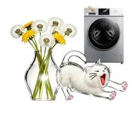 Imán para whisky de gato - Aesthetic Mini Vase Fridge Magnet Decorative Keepsake, Magnetic Cat Whisker Storage Holder for Home Kitchen Office School Locker | Cute Memory Display for Cabinet Window
