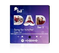 Imán Personalizado de Música para la Nevera con Foto,Regalo para el Día de Papá Imanes Personalizados de Spotify para la Nevera,Álbum Magnético de Canciones para Papá,Regalo para Cumpleaños(Estilo1)