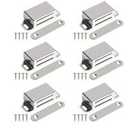 Iman Puerta Armario 6 Piezas Tarea Pesada Magnetico Pestillo Acero Inoxidable con Tornillos Imán Cierre para Cocina Gabinetes Cajón Clausura