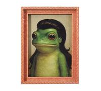 Imán Rana - Decoración De Hogar Pequeña De Madera Y Graciosa,Imanes De Lindos,para Regalos, Cocina, Navidad, Cumpleaños, Fiestas y Oficina en Casa