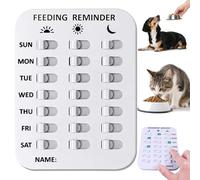 Imán rastreador ¿Alimentaste a tu Gato?,recordatorio con Indicadores Am/PM de Lunes a Viernes for rastrear y prevenir Que tu Mascota Coma Demasiado o Demasiado Poco.(Three Meals)