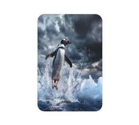 Imán rectangular para nevera, pizarra blanca, taquilla, oficina y coche, diseño de The Penguin Taking Off