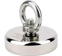 Imán SENSEI 150 kg, Imán de Neodimio N52 de Una Cara con Gancho Superior, Ø6 x H1,5 cm, Imán de Neodimio Muy Potente para Hogar, Taller, Pesca en el Agua