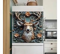 Imanes Adhesivos Hoja Azul Animal Cubierta Magnética para Lavavajillas Iman Adhesivo electrodomésticos Calcomanía Magnética para Lavadora Decoración Imanes Nevera 58.5x65 cm /4pcs