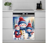 Imanes Adhesivos Hombre De Nieve Azul Cubierta Magnética para Lavavajillas Iman Adhesivo electrodomésticos Calcomanía Magnética para Lavadora Decoración Imanes Nevera 58.5x65 cm /1pcs