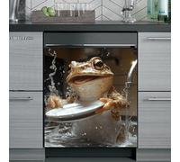 Imanes Adhesivos Rana Naranja Cubierta Magnética para Lavavajillas Iman Adhesivo electrodomésticos Calcomanía Magnética para Lavadora Decoración Imanes Nevera 58x43 cm /3pcs