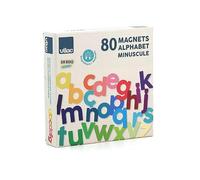 VILAC 6706 - Imanes Alfabeto pequeños 80 Unidades, Juegos educativos, 80 imanes Letras minúsculas de Madera, Juegos de Despertar para niños de Madera, Juguete para niños a Partir de 3 años