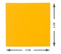 Imanes Cuadrados - Juego de 25 imanes - Escribir, Limpiar y reutilizar (Naranja, 5 x 5 cm)