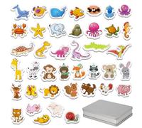 Imanes de Animales, 40 Piezas Imanes Nevera Niños, Juegos Magneticos, Imanes de Espuma, Imanes Pizarra, Juguetes Montessori Educativos de Aprendizaje Preescolar para Infantiles pequeños 3 Años