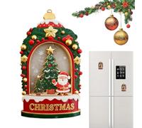 Imanes de de metal con diseño de Papá Noel | Clips de fotos para taquilla de nevera, estante de puerta, pizarra, gabinete, sala de estar, viajes, fiestas, vacaciones