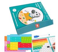 Imanes de fracción para enseñanza, manipuladores de fracciones magnéticas, manipuladores de matemáticas multifuncionales para estudiantes de primaria, niños y niñas