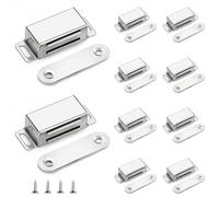 Imanes de Gabinete Cierres Magnéticos para Puerta de Armarios Pestillo Fuerte Magnético para Puerta de Madera con Tornillos para Mueble Cierre Cajones Alacena Clausura 10 Piezas