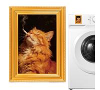 Imanes de gato - Adorable adhesivo con patrón felino, juego decorativo de marco de madera, magnético fuerte para , función estética interior, categoría de accesorios de papelería, madera