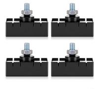Imanes de limitación para apertura automática de puertas correderas, de nailon compuesto de fibra de vidrio, resistente a la intemperie, con soporte de montaje y llave, color negro (4 unidades)
