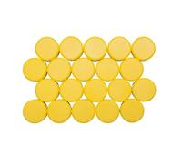 Imanes de Maul de 30 mm y 0,6 kg, redondos, para pizarras blancas, color amarillo