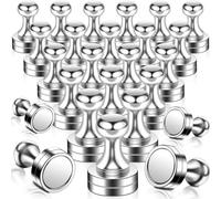 Imanes de neodimio fuertes N52, 26 unidades de mini imanes para nevera, pizarra magnética, cónico, tablón de anuncios, pizarra blanca, acero niquelado, pequeños imanes para nevera