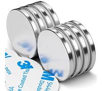 Imanes de neodimio plateados, 8 unidades, 30 x 3 mm, 8 kg, extrafuertes, para pizarras magnéticas, imanes para pizarras blancas, imanes de nevera, imanes de tierras raras con adhesivo de doble cara