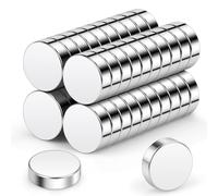 Imanes de neodimio Wukong 10x3mm | Paquete de 40 mini imanes extremadamente fuertes, imanes redondos pequeños para tablero magnético, tablero magnético, nevera, manualidades, oficina, cocina