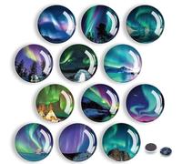 Imanes de Nevera, 12 Piezas Refrigerator Magnet Decorativo, Imanes de Pizarra Blanca para Refrigerador, Pizarra, Tablero de Alfileres, Cocina, Niños y Regalo para Adultos (Aurora)