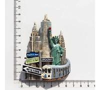 Imanes de nevera 3D de Nueva York, recuerdo de turismo de Estados Unidos, pintura a mano, resina artesanal, imanes de refrigerador, colección de pegatinas, regalo para decoración del hogar (3)