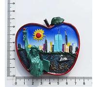 Imanes de nevera 3D de Nueva York, recuerdo de turismo de Estados Unidos, pintura a mano, resina artesanal, imanes de refrigerador, colección de pegatinas, regalo para decoración del hogar (8)