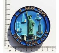 Imanes de nevera 3D de Nueva York, recuerdo de turismo de Estados Unidos, pintura a mano, resina artesanal, imanes de refrigerador, colección de pegatinas, regalo para decoración del hogar (5)