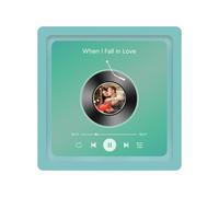 Imanes de Nevera con álbum de música Personalizado con Foto, imán de Nevera Personalizado con Reproductor de música Incorporado,Regalo de decoración del hogar único para Parejas Amantes de la música