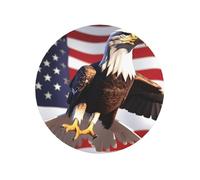 Imanes de nevera con diseño de águila calva con bandera americana para el hogar, accesorios de cocina, suministros de vacaciones, decoración de nevera, regalo