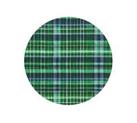 Imanes de nevera con estampado de tartán escocés azul y verde para el hogar, accesorios de cocina, suministros de vacaciones, decoración de nevera, regalo