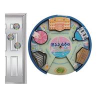 Imanes de nevera de la ciudad,Imanes de nevera Ciudad - Pegatinas culturales para frigoríficos - Pegatinas magnéticas para el refrigerador, decoración del hogar Imanes culturales de nevera para el