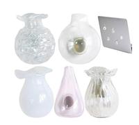 Imanes de nevera en florero, pequeños imanes de nevera jarrón,Imanes de pizarra - Jarrón de flores de cerámica 3D Refrigerador Magnético Pegatinas Decoración Funny For Kitchen House Bl