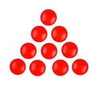 Imanes de Oficina de 30 mm, imanes de planificación del Tablero de notificación, botón magnético para refrigerador, Pizarra, mapas, calendarios (10, Rojo)