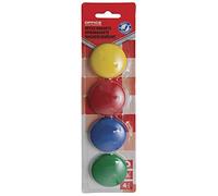 Imanes de Pizarra Blanca Office Products Redondo diámetro 40 mm blíster de 4 Colores Diferentes/Tipo Fuerte/Forma Redonda/Material plástico/imán, Colores Diferentes/tamaño-D. 40 mm