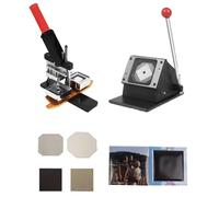 Imanes De Refrigerador De 8 Cm/3,2 Pulgadas, Marcos De Fotos Magnéticos, Fabricante De Insignias, Kit De Creación De Insignias De Bricolaje Con Suministros(A)