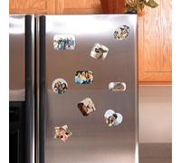 Imanes de refrigerador Personalizados, agregue su diseño de Foto/Logotipo/Texto adecuados para refrigeradores hornos microondas lavadoras casilleros gabinetes de Oficina (Rectángulo S)