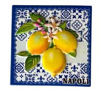 Imanes decorativos Nápoles, Pompeya y Panorami, imanes decorativos Nápoles (blanco limones y mayólicas)