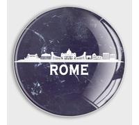 Imanes decorativos para nevera, Italia, Roma, silueta del horizonte de la ciudad, imanes de nevera, imanes redondos de cristal, imanes de nevera para cartelera, oficina, pizarra, cocina, hogar, viaje,