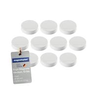 Imanes Ergo medianos de 30 mm x 8 mm, 10 Unidades, Color Blanco