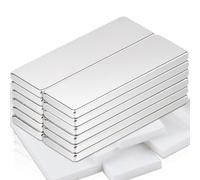 Imanes Fuertes, 30x10x3mm 12 Piezas imanes de neodimio Extra Fuertes, imanes para Pizarra magnética, Placas magnéticas magnéticas para Pizarra Blanca con Reverso Autoadhesivo