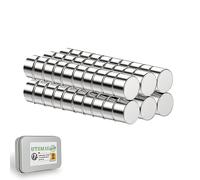 Imanes Fuertes de Neodimio de Disco - 5x3mm, 60 Piezas - Imán Redondos de Tierra RARA Potentes y Pequeños, Ideales para Refrigerador, Foto, Manualidades, Pizarras Magnéticas, Cocinas y Oficinas