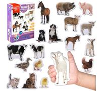 Imanes Granja para Niños - 18 Animales Magnéticos Realistas - Grandes Figuras Sensoriales Primera Infancia - Juego Montessori Hogar Guardería - Actividad Educativa Creativa - Magdum