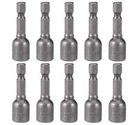 Imanes Hexagonales, 10 Unidades, 8 mm, Juego de Llaves de Vaso Magnéticas, Adaptador Hexagonal para Taladro o Atornillador Inalámbrico
