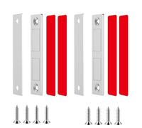Imanes magnéticos para puerta de armario, 2 pares de imanes magnéticos con fuerte fuerza magnética, cierres magnéticos de acero inoxidable para armarios, armarios y puertas internas, ideal para el