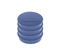 imanes magnetoplan Discofix Standard en Blister, 4 Piezas, imanes con Tapa de plástico Azul Oscuro, Redondos, con Superficie magnética con Recubrimiento Especial
