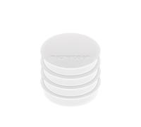imanes magnetoplan Discofix Standard en blister, 4 unidades, imanes con tapa de plástico blanco, redondos, con superficie magnética con recubrimiento especial