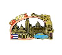 Imanes metálicos 3D para nevera con diseño de ciudad en Londres, París, Nueva York, Berlín, Dubái, Ámsterdam, Roma, Praga, Milán, Barcelona, Venecia (Cuba)