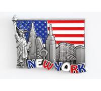 Imanes metálicos 3D para nevera con diseño de ciudad en Londres, París, Nueva York, Berlín, Dubái, Ámsterdam, Roma, Praga, Milán, Barcelona, Venecia (Nueva York)